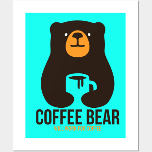 Coffee Bear - Will Work For Coffee Posters and Art